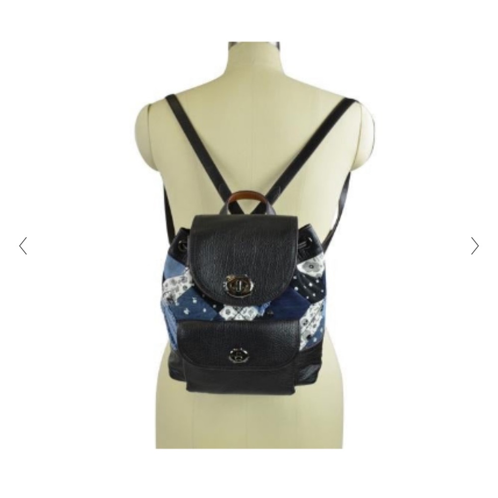 Small Coach Multi Blue Patch Backpack - image 3